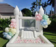 3-in-1 Mini White Bounce House (8'x13')