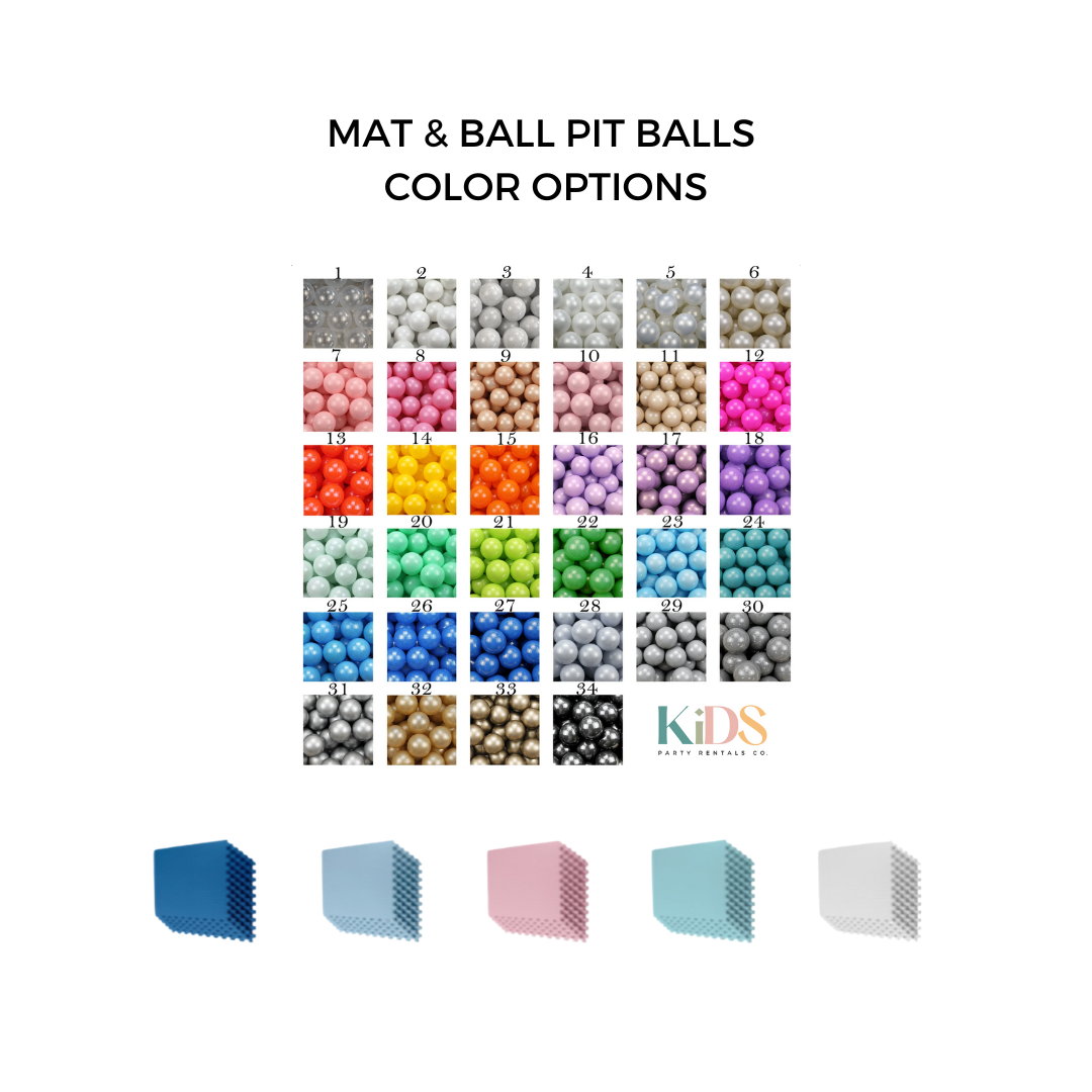 Kids party rentals ball pit colors